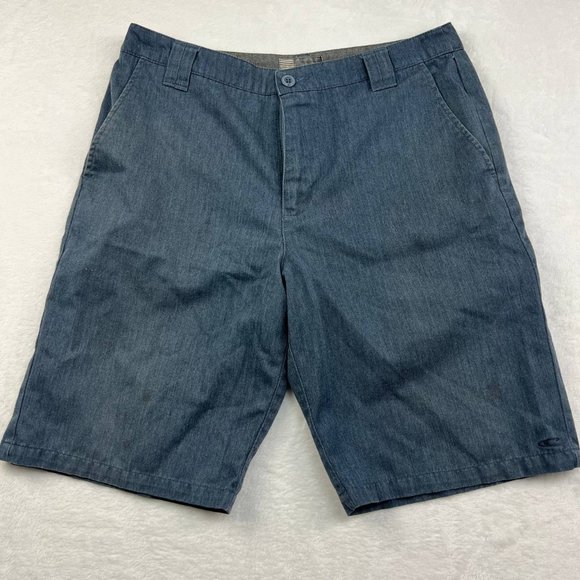 O'Neill Men's Contact Twill Chino Shorts Flat Front‎ Blue Size 32 - Picture 1 of 10